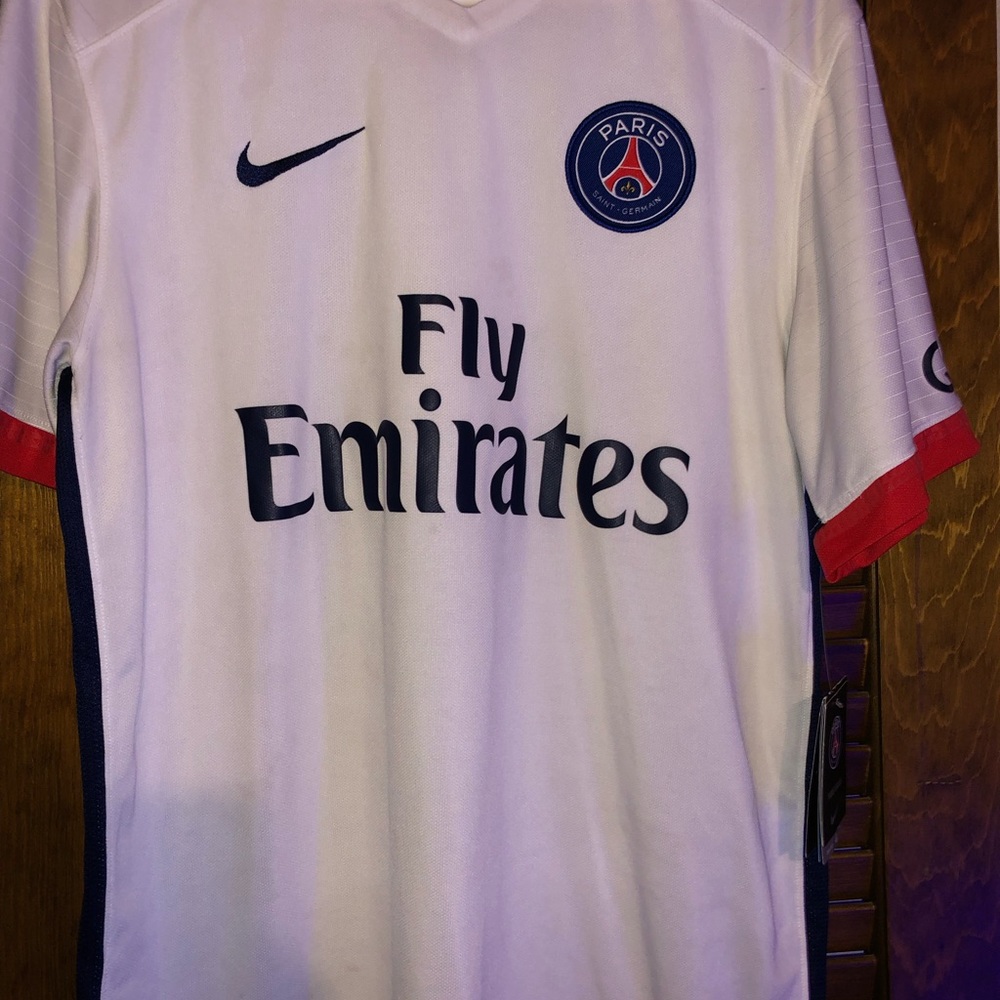 2015 PSG soccer jersey.